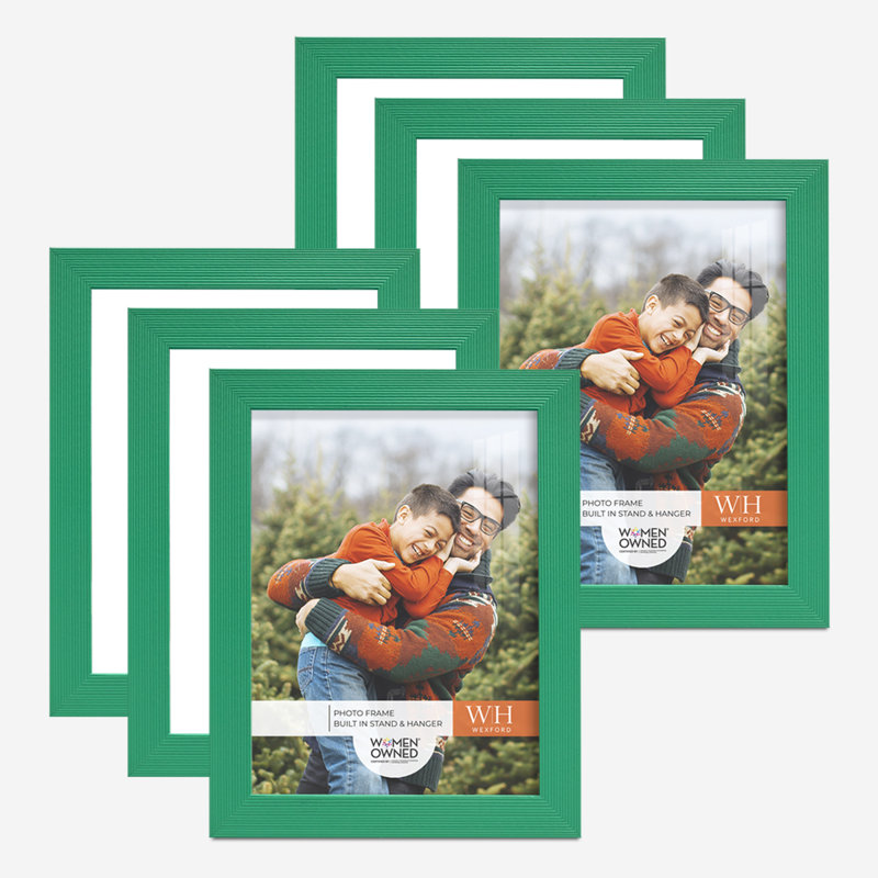 Ensemble de 6 panneaux muraux en bois 6 "x 8" verts
