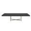 Table de salle à manger extensible Maximo Graphite Lacquer - Base argentée-896225040