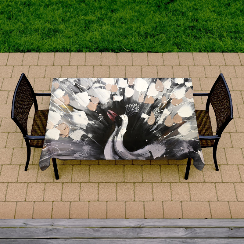 Spotted Abstract Peacock Tablecloth - Living Room Decor