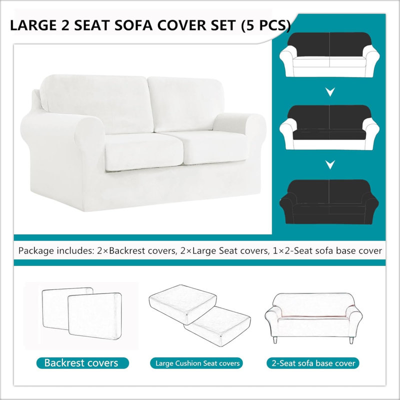 Outdoor Patio Sofa Cover, White