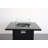 30" Powder-Coated Metal Fire Pit With Smoked Glass Top-983252337