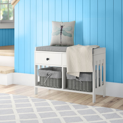 Brettany Polyester Blend Upholstered Storage Bench