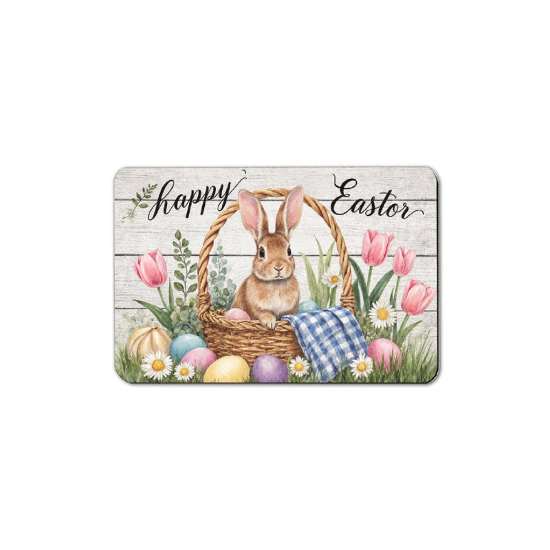 Easter Bunny in Basket Bath Mat, 36 x 24 inch