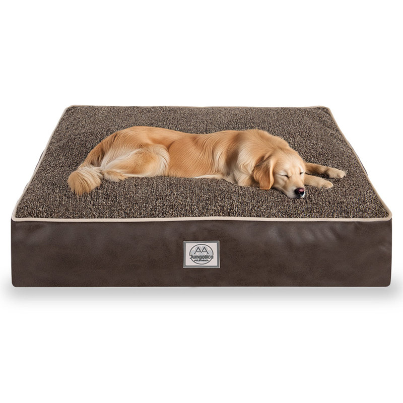 Jungolica Orthopedic Pet Bed, 100cm H x 90cm W x 20cm D, Dark Brown