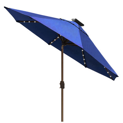 Parasol de marché Ayzah 9 pi avec 80 lumières DEL
