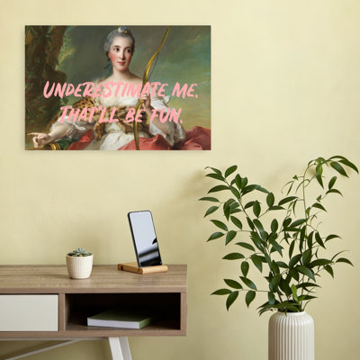 Witty Woman Classic Art Classic Vintage Portrait Wall Art Print by Talitha McQueen - Print