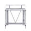 Bureau élégant avec dossier en V en métal et tablette supérieure pour un bureau stylé et pratique, avec option de panneaux épais
