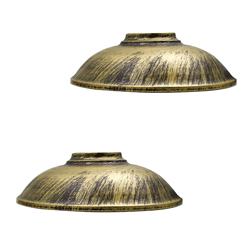 Alizzon 7cm H Metal Bowl Lamp Shade ( Uno ), Brushed Brass