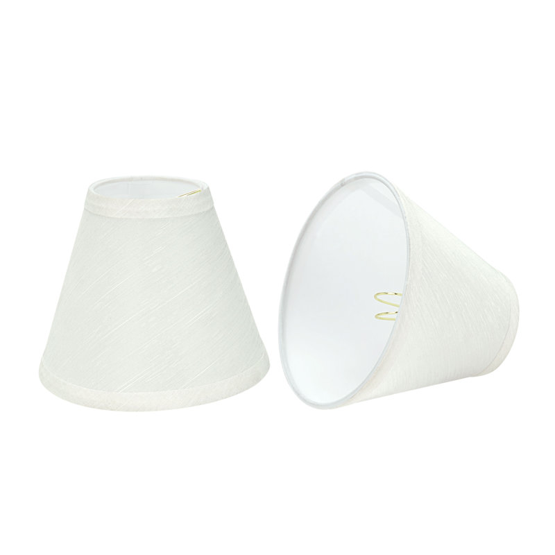 Abat-jour empire en tissu gaze (attache) blanc