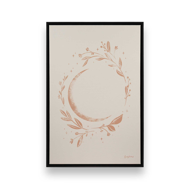 «Lunar Blossom», reproduction sur toile, Satin Black Floater Frame, 48.75" H x 32.75" W