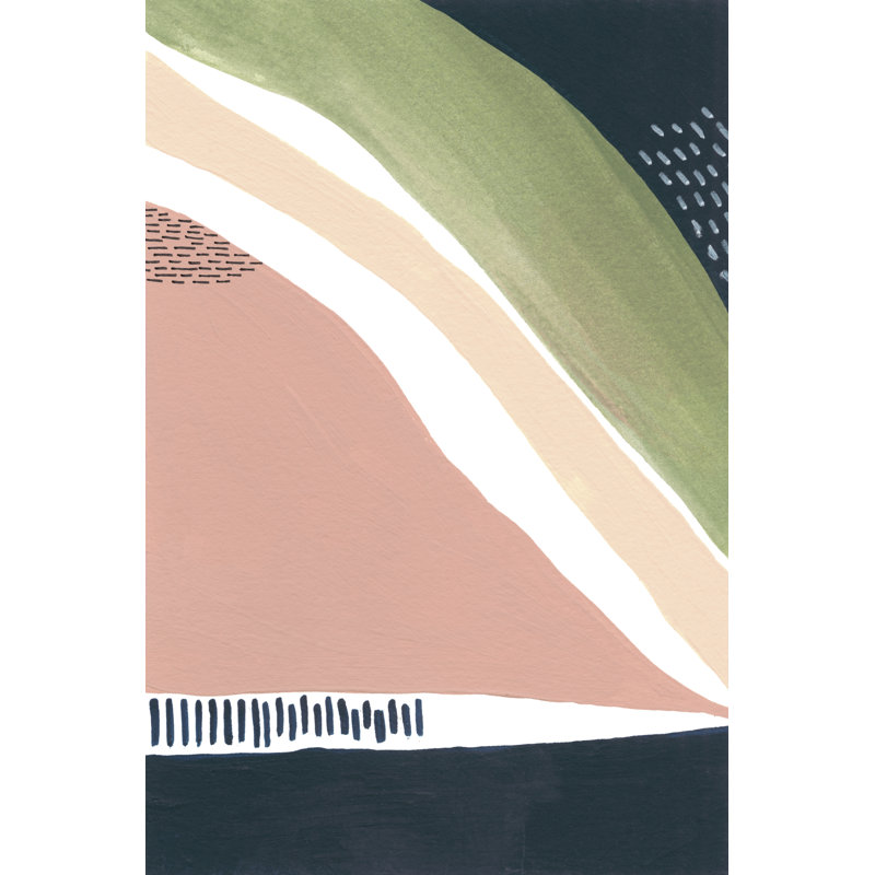 Simple Marks IV by Regina Moore - Painting Print, Black Floater Framed, 46cm H x 30cm W