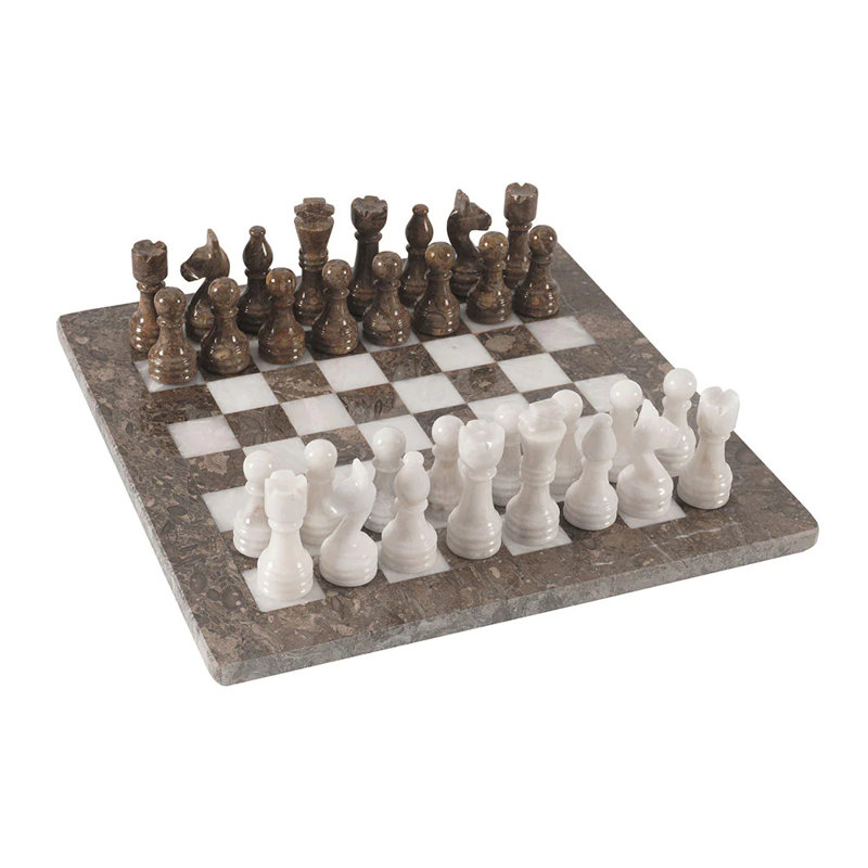 RADICALn Marble / Granite Chess, White/Bronze