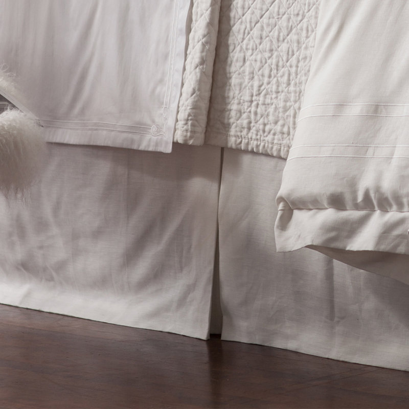 Casablanca Tailored Wrap Around Bed Skirt, White