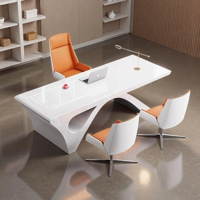 Bureau simple peint, H 29,53 po x l 70,87 po x P 31,5 po