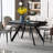 Homeira Extendable Metal Base Dining Table-942888328