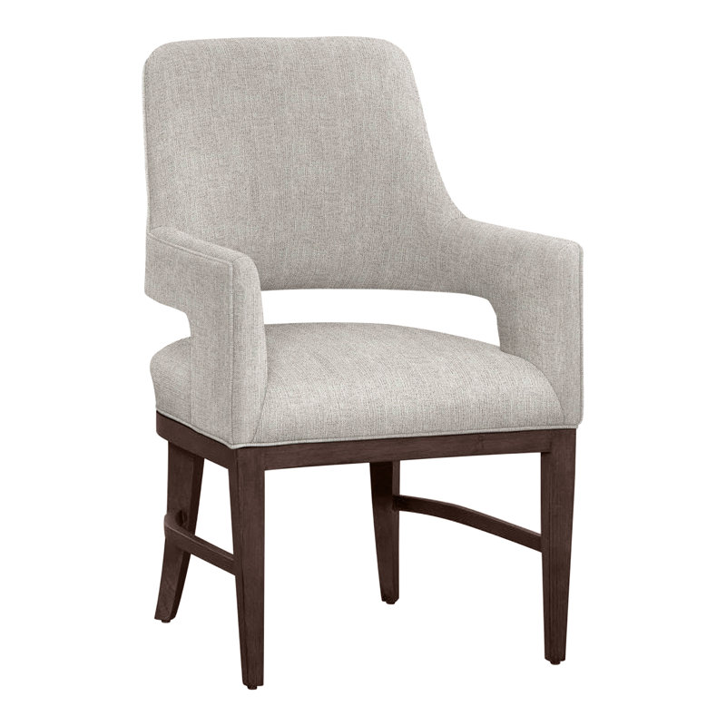 Chaise avec accoudoirs Josie, Tabac, Lin 3156