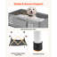Baignoire pour chien, baignoire surélevée pour chien, station de lavage pliable pour toilettage pour animaux, pliable et portable, peu encombrant, avec tuyau de drainage intégré pour petits et moyens chats d'intérieur et d'extérieur, gris