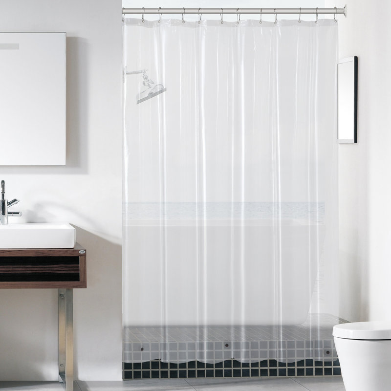 Doublure de douche lourde de calibre 3 PEVA, 72 po x 72 po, Transparent