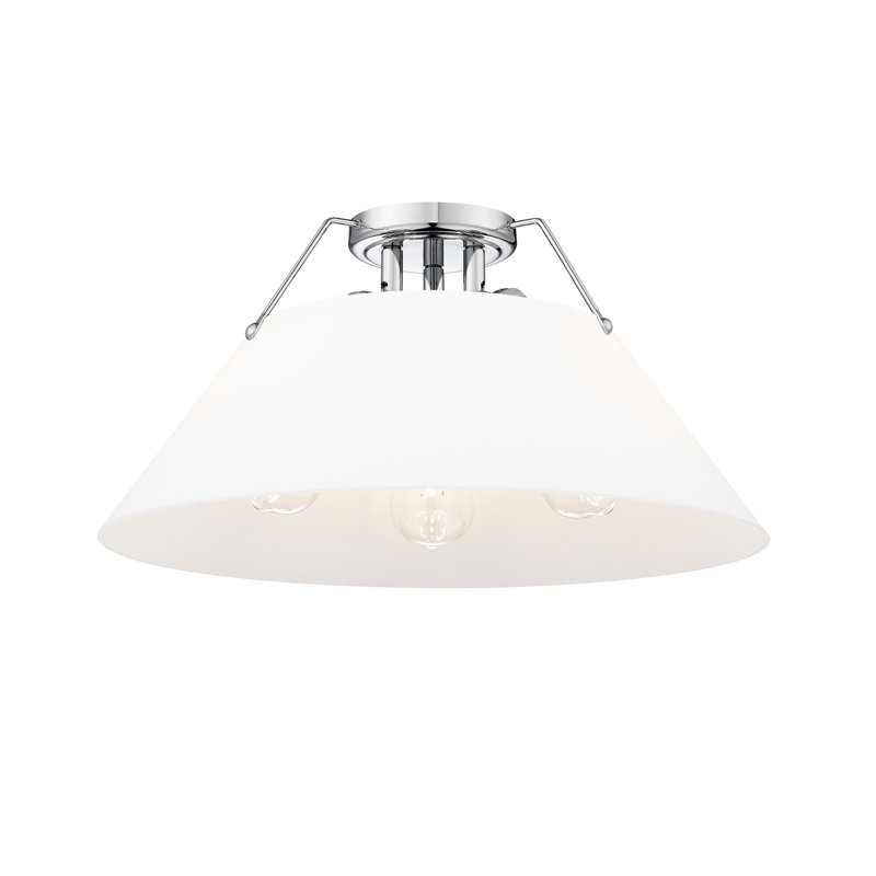 Weatherford Flush Mount, Chrome, Opal Glass