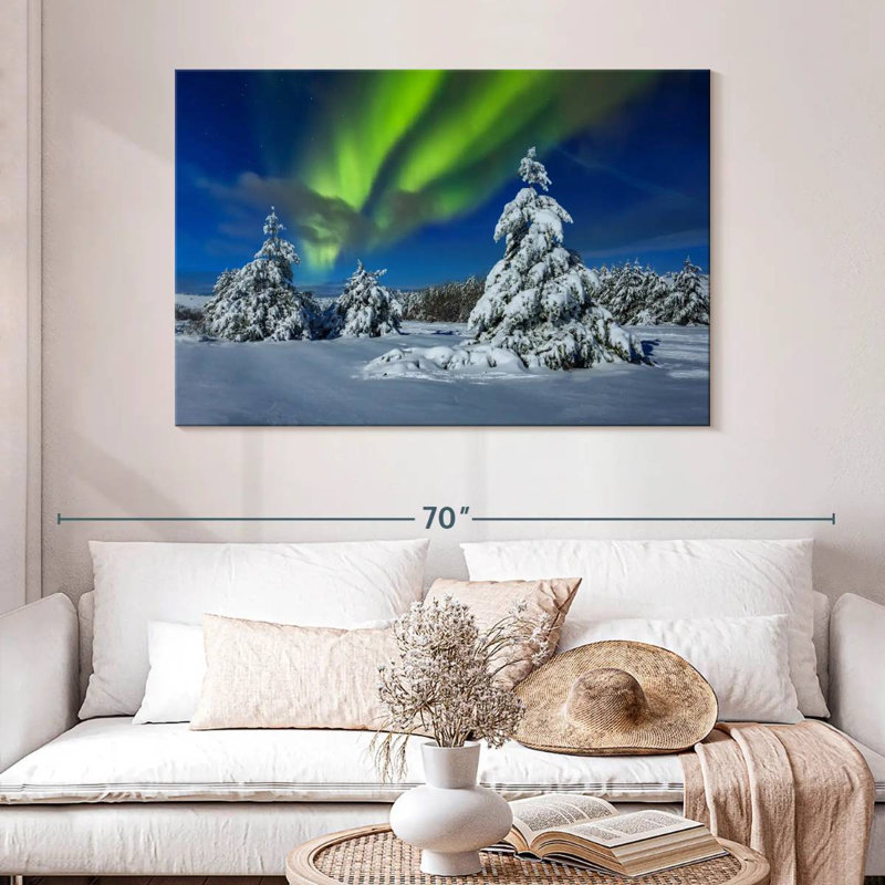 Alvord Winter Northern Lights, H 32 po x l 48 po