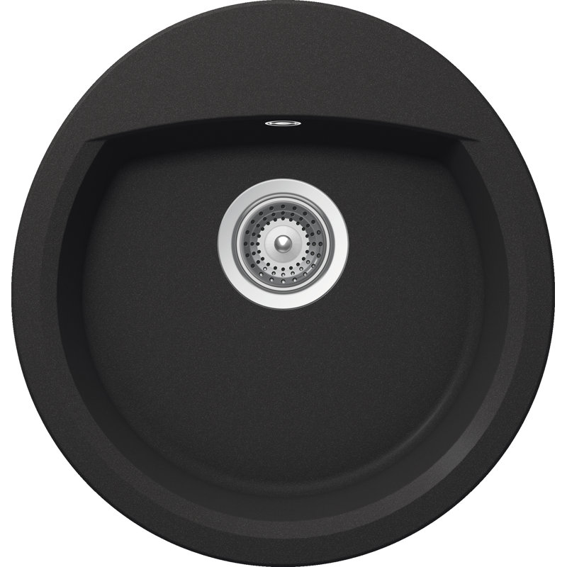 Manhattan Single Bowl Inset Kitchen Sink, Onyx