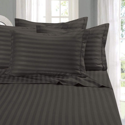 Microfiber Percale Striped Sheet Set