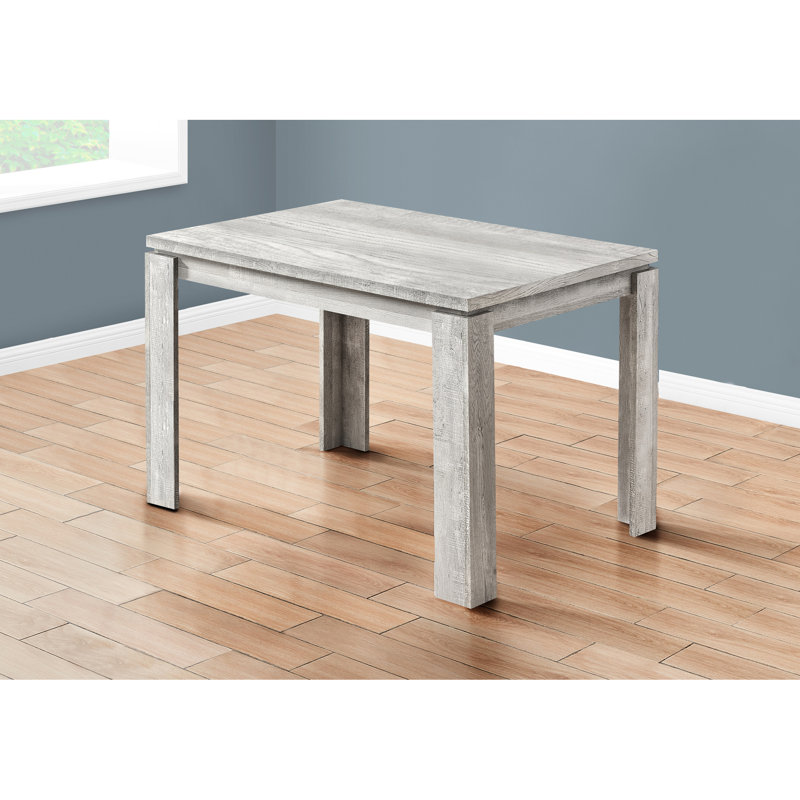 Table de salle à manger rectangulaire moderne 48 po, gris, pour 4 personnes, rectangulaire, robuste, pour 4 petits espaces