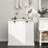 White Laundry Sorter With Two Compartments, Painting, Removable Bags For Storage, Simple Assembly, 100lb Load-bearing Capacity Cabinet, Material, Cloth Bags, Load Capacity, Assembly Instructions