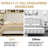 Fabric Upholstered Bed,Tufted Headboard Adjustable Height Bed Frame-283896217-283896213