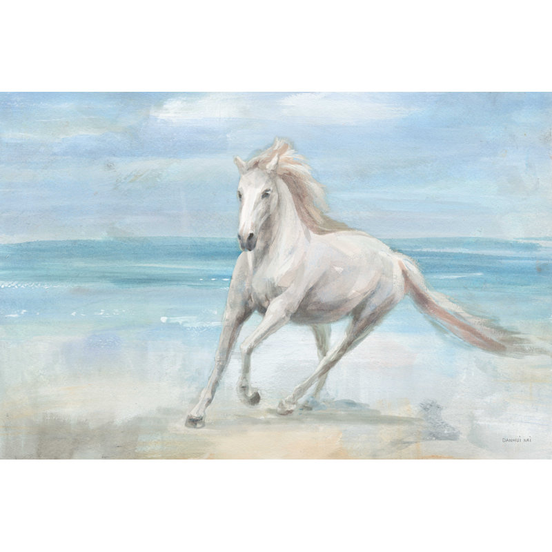 «Gallop On The Beach» par Danhui Nai, impression sur toile tendue, H 20 po x l 30 po