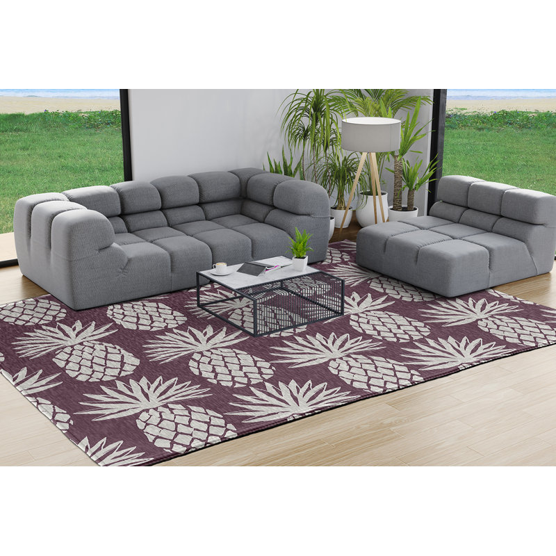 Chenille Floral Indoor Rug, Rectangle 8' x 10'