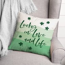 BoredKoalas Funny St. Patrick's Day Pillows Irish Irish You were Naked Pun  Leprechaun Funny St Patricks Day Throw Pillow, 16x16, Multicolor