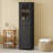 Tall Bathroom Storage Cabinet With Glass Doors, Free-Standing, Two Drawers, And Adjustable Shelves, MDF Board, Painted Black - Perfect For Displaying Your Favorite Items-312976703