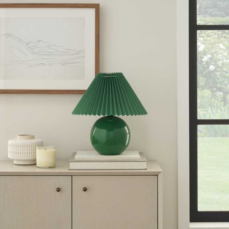 Lampe de table Carmel, Vert, Vert