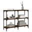 Console vidaXL Bois d'ingénierie, grands pieds réglables en métal-2112435153-2112435157