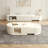  Bilawal Cream Fluted Extendable Oval Coffee Table Solid Wood With 4 Drawers, Fully Assembled
