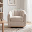 Upholstered Chenille Swivel Armchair-945343591