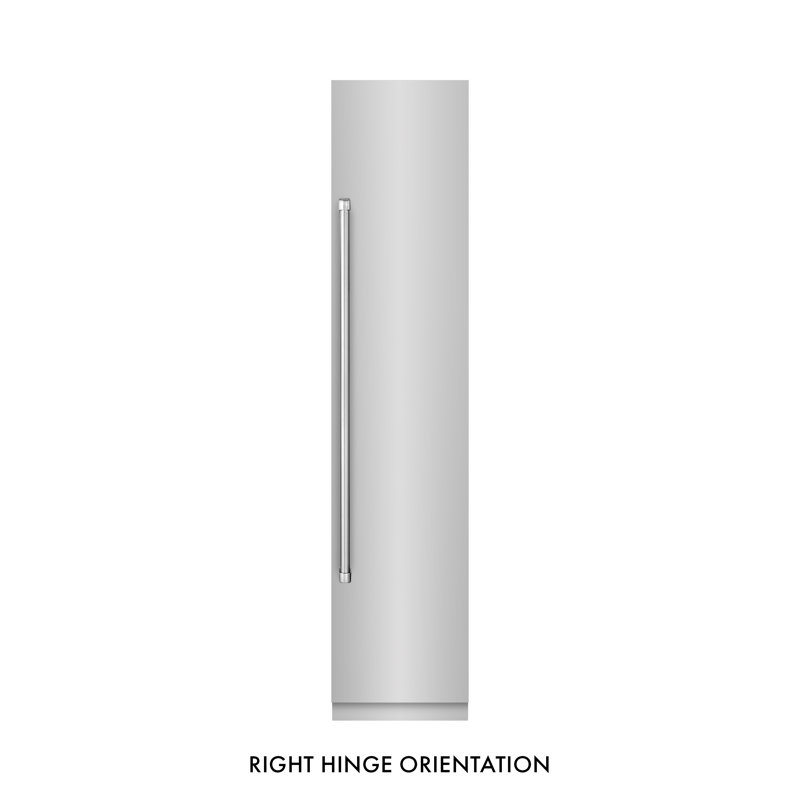 ZLINE 18 in. 8.6 cu. ft. Right Hinge Column Freezer in White Matte with Graphite Gray Interior, Stainless Steel