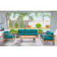 Ando 4 Piece Teak Sofa Seating Group with Sunbrella Cushions-366227574-533780455