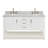 61'' Double Bathroom Vanity with Carrara Marble Top-87226831