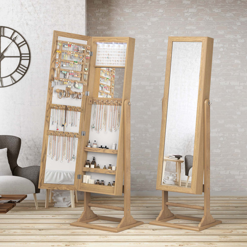 Armoire pour bijoux Leslea, Naturel