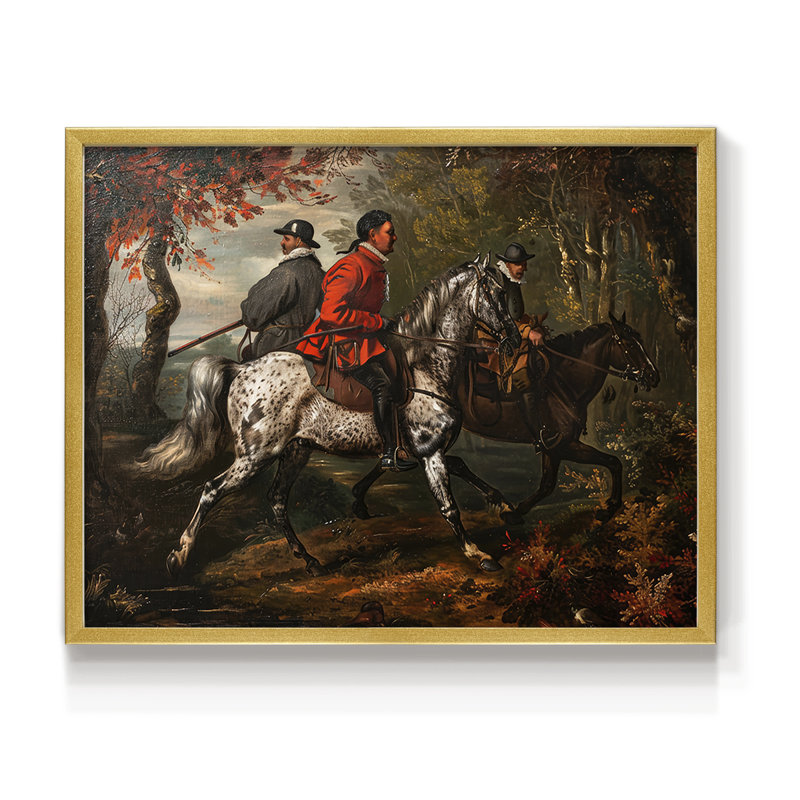 Faune - LIX - Reproduction encadrée - Restickable, H 8 po x l 10 po, Doré