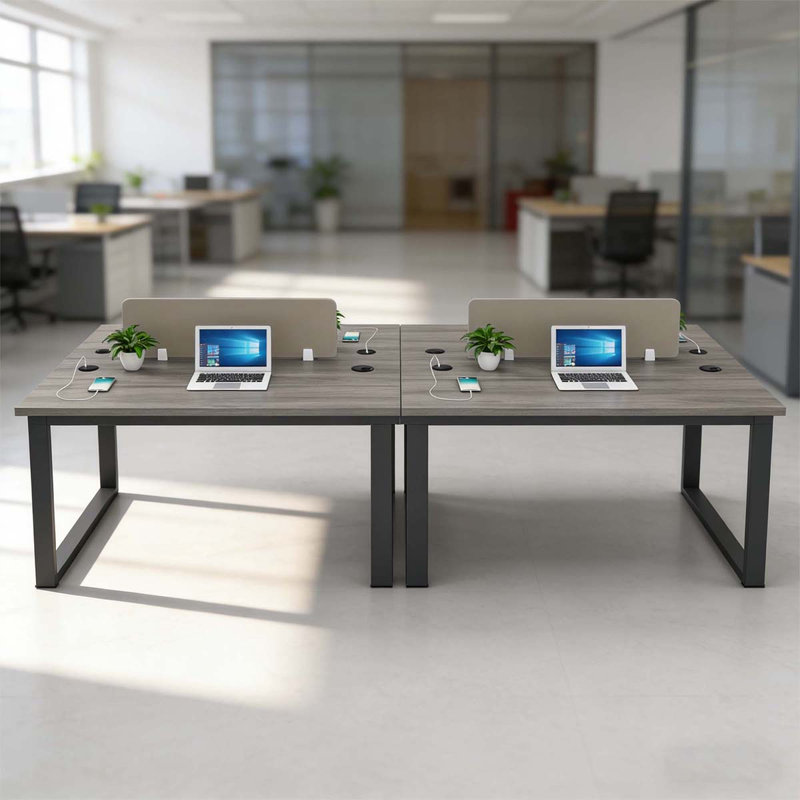 Rectangle Desk Office Suite Benching Workstation, 41.34" H x 94.49" W x 47.24" D, 4