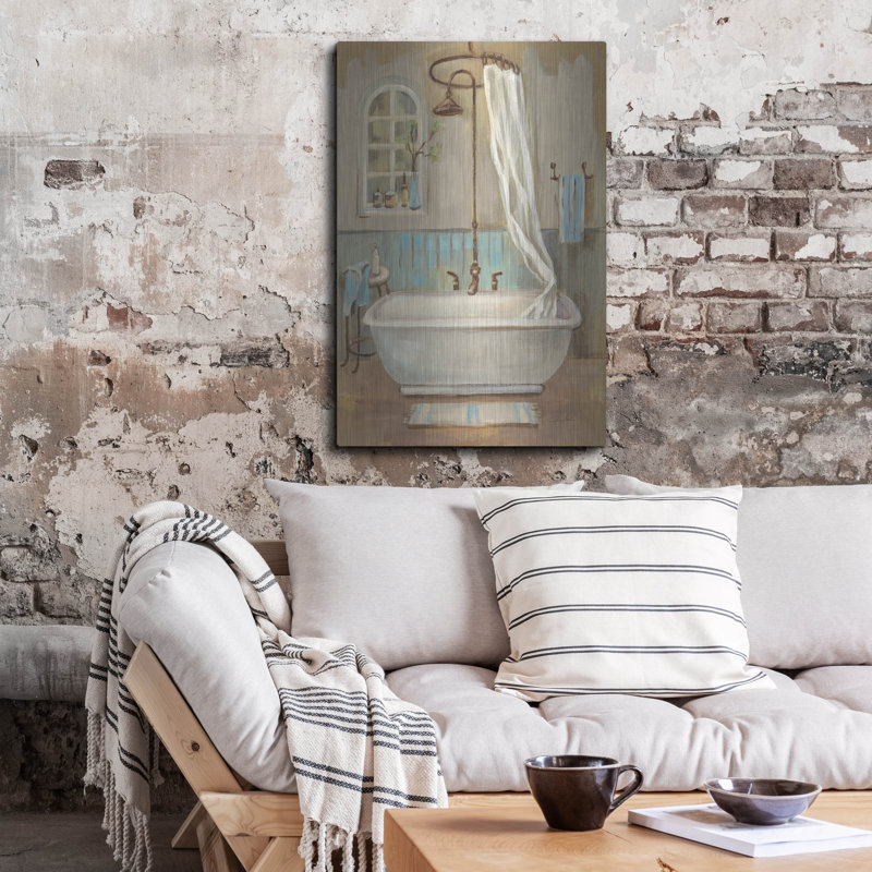 «Serene Bath 1» par Silvia Vassileva, art mural en métal, H 36 po x l 24 po