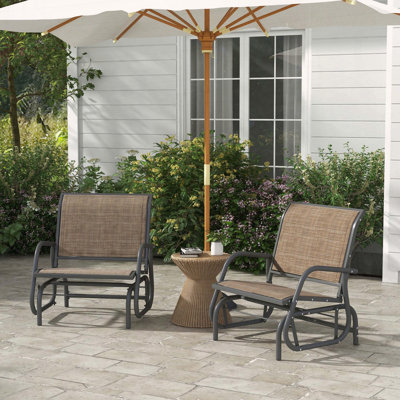 Ensemble de 2 fauteuils oscillants oscillants Outsunny