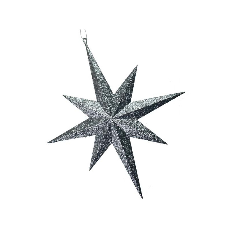 Astrology & Stars Holiday Shaped Ornament, 60cm H x 40cm W x 8cm D, Silver
