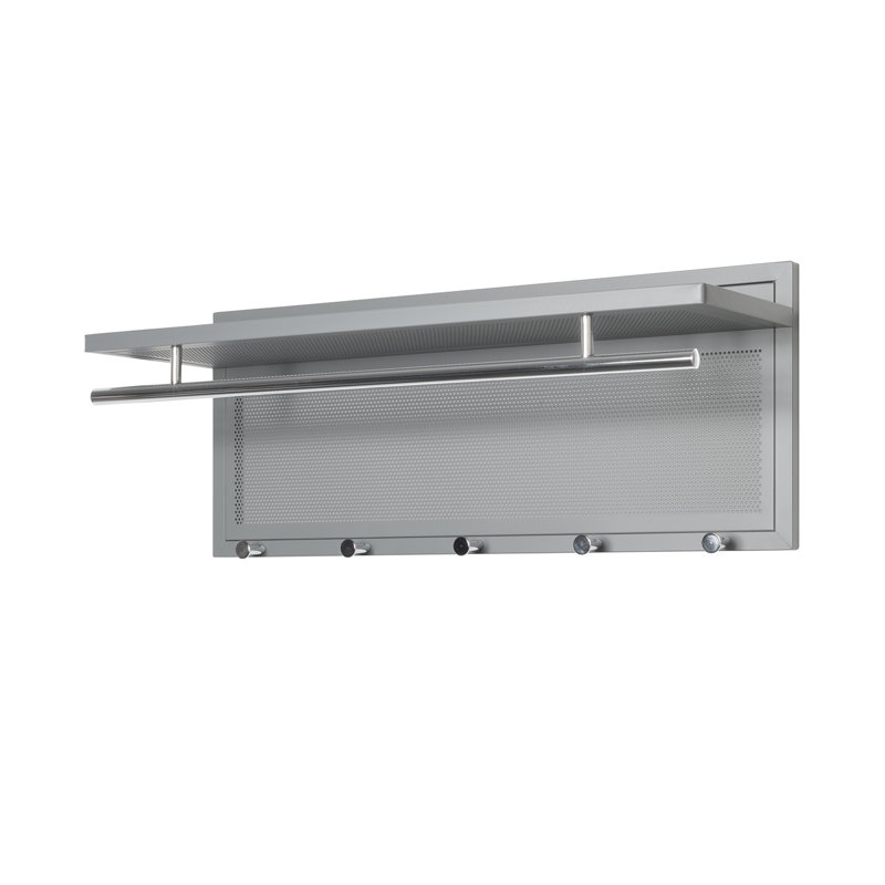 Coat Rack, Chrome/Grey