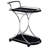 Allen Black And Chrome 2-Tier Glass Shelf Metal Bar Cart-84112217