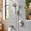 Robinet de baignoire à inverseur avec douche à main à 6 réglages Ift-Up, chrome, valve brute non incluse-139598574