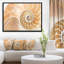 « brown nautilus shell pattern », reproduction d’impression encadrée sur toile tendue-26669717